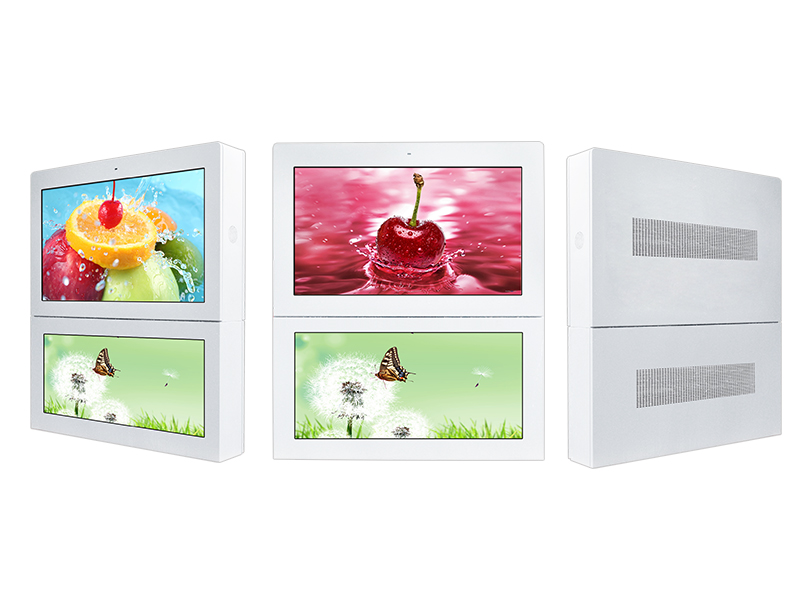 Dual screen outdoor display