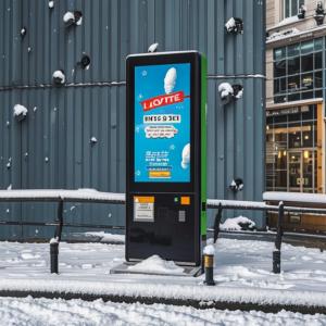 Outdoor digital signage that is fearless of spring, summer, autumn, winter, and various environments